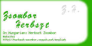 zsombor herbszt business card